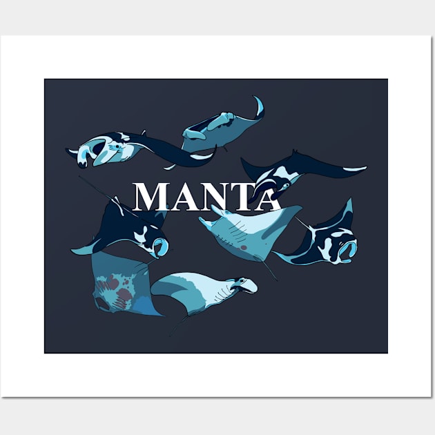 Manta Wall Art by NikSwiftDraws